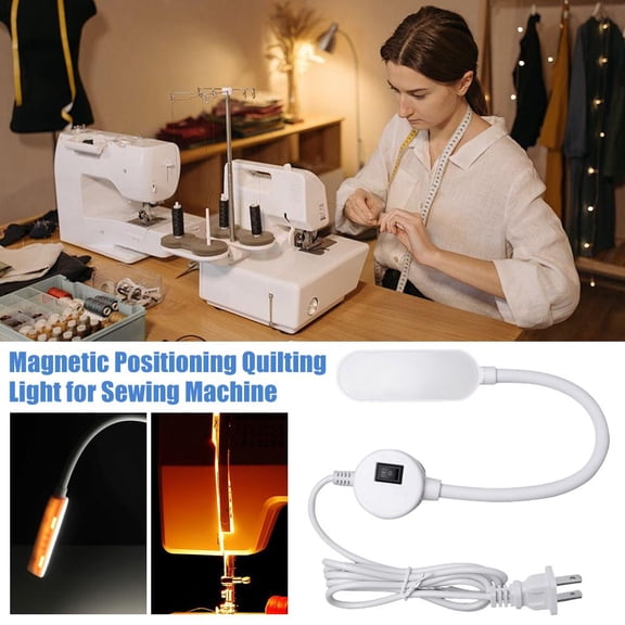 NOVELAR Flexible Gooseneck Sewing Light, 30 LED Beads, 6.5 ft Power Cord, Offers Flicker-Free Illumination, Essential for Sewing Machines, Sergers, and Craft Tables