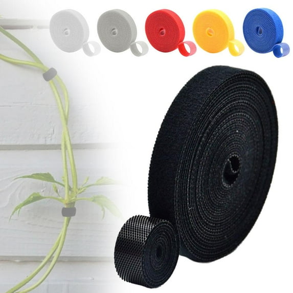 NOVELAR Flexible Plant Support Strap, 0.39 in by 196.85 in Nylon Material, Easy to Install for Pulling or Binding Branches, Use for Horticultural Fixing and Protecting Plants from Wind Damage