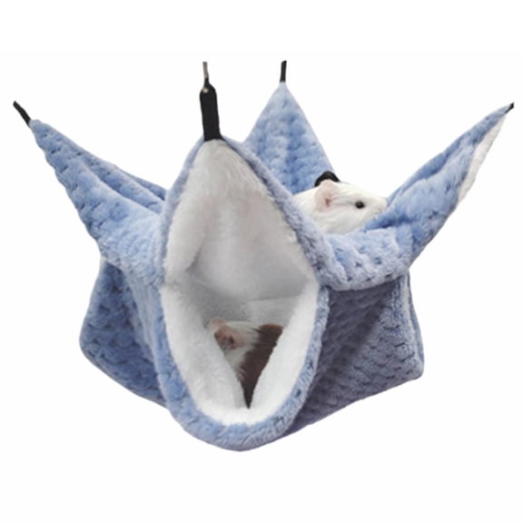 NOVELAR Fluffy Cloth Pet Cage Hammock, 13.4 in, Easy Installation with Metal Chains, Washable Bed for Rabbits, Ferrets, and Ducks