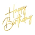 thumbnail image 1 of NOVELAR Gold Acrylic Cake Topper, 3.55 inch, Lightweight and Portable for Easy Installation, Perfect for Birthday Parties and Anniversary Celebrations, 1 of 5