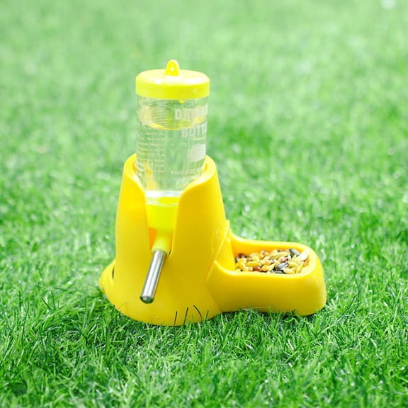 NOVELAR Gravity Water Bottle and Food Feeder for Small Pets, 6.24x5.66x3.12 in, Safe Leak-Proof Technology, Saves Time on Daily Pet Care and Cleaning