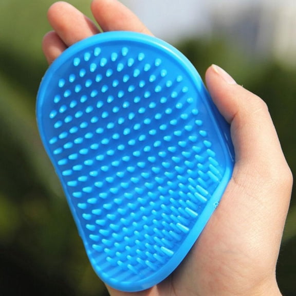 NOVELAR Handheld Pet Bath Brush with Massaging Rubber Tips, Comfortable Strap Prevents Slipping, Gentle Cleaning and Circulation for Dogs and Cats