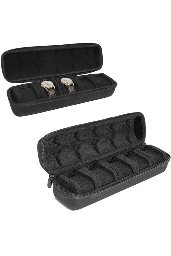 Hard Shell Watch Travel Case, Soft Interior Lining, Prevents Scratches and Movement, Ideal for Business Trips and Safekeeping