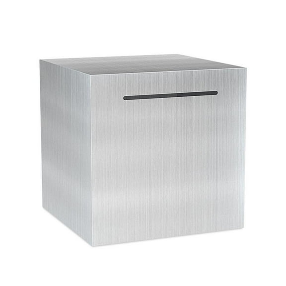 NOVELAR Heavy-Duty Steel Money Box, 4.7 Inch Cube Design, Encourages Saving by Being Hard to Open, Ideal for Personal Savings Goals or as a Motivational Gift
