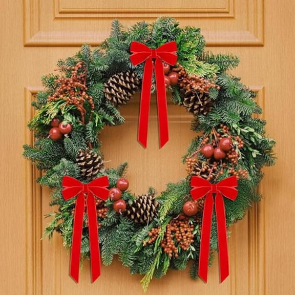 NOVELAR Holiday Velvet Bows in Assorted Colors, Safe and Odorless Material, for Party Decor and Festive Occasions