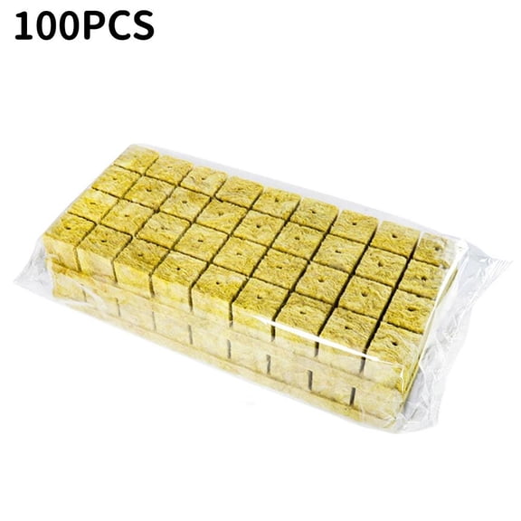 NOVELAR Hydroponic Growing Cubes, 1 Inch Rock Wool Blocks, High Water Retention for Healthy Plant Roots, Perfect for Indoor Hydroponic Systems and Vertical Farms