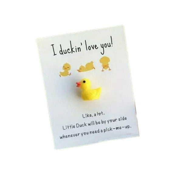 NOVELAR I Duckin' Love You Card with Small Resin Duck, Heartfelt Message for a Romantic Gesture, Ideal for a Boyfriend or Girlfriend Gift