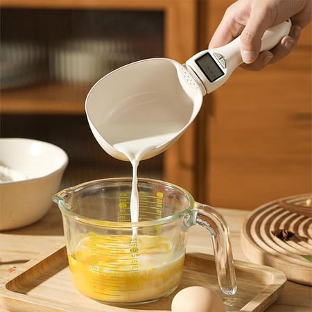 NOVELAR LCD Display Measuring Scoop Scale, Compact 9.06 x 3.62 x 1.97 in with Hanging Design, Perfect for Accurate Cooking and Meal Prep