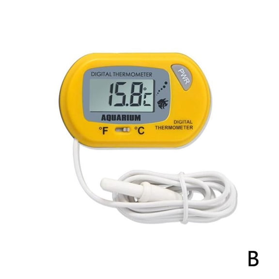 NOVELAR LCD Water Thermometer for Aquariums and Reptile Tanks, Easy-to-Read Display with °F/°C Switch, Perfect for Monitoring Turtle or Lizard Habitat Temperature
