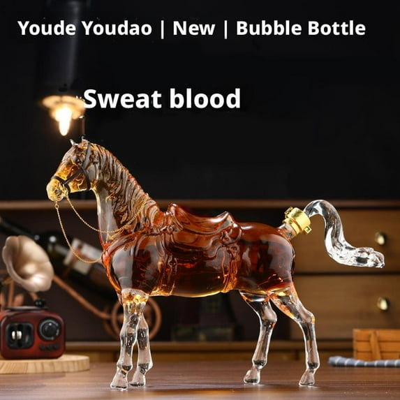 NOVELAR Large Horse Design Liquor Decanter, 13.4 x 11.8 in, Unique Gift for Spirit Enthusiasts and Sophisticated Home Decor