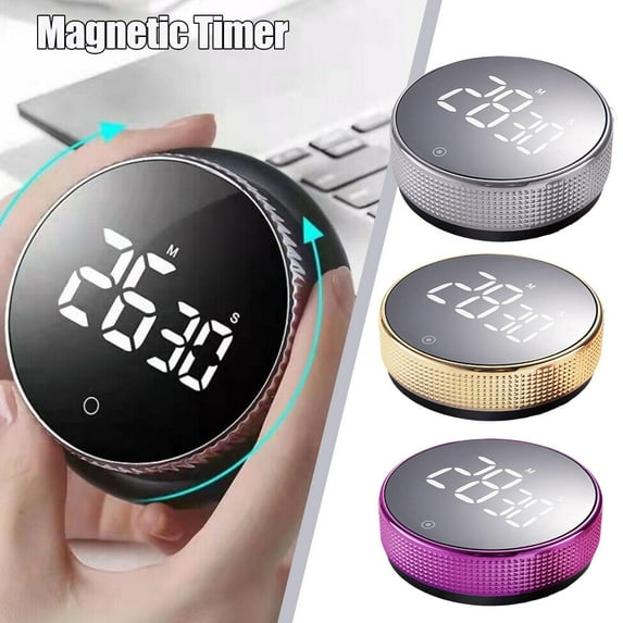 NOVELAR Large Screen Digital Timer, Magnetic Suction and Auto Standby, 3.05-Inch Square Design for Easy Reading During Cooking and Exercise