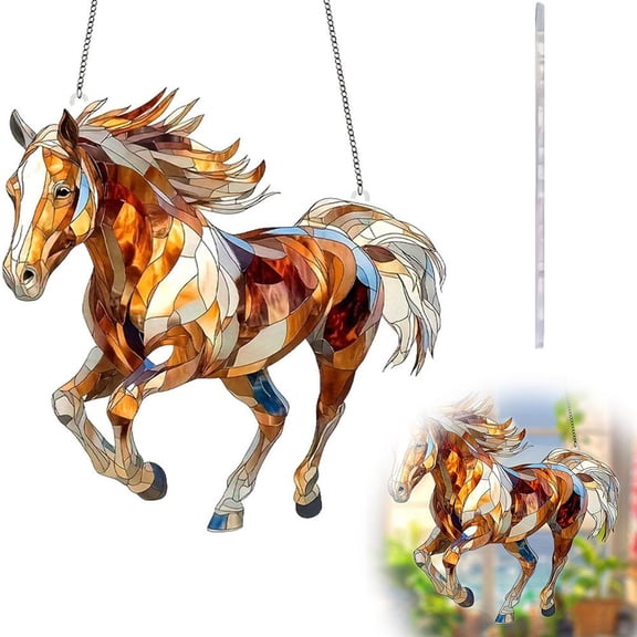 NOVELAR Lightweight Acrylic Sunlight Catcher, 6 or 8 Inch Options, Adds Dynamic Beauty to Any Space, Easy Hanging with Rope & Suction Cup