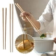 thumbnail image 1 of NOVELAR Long Wooden Frying Chopsticks 12.59 Inch, Heat Resistant for Oil and Soup, Essential for Hot Pot Meals and Family Dining, 1 of 7