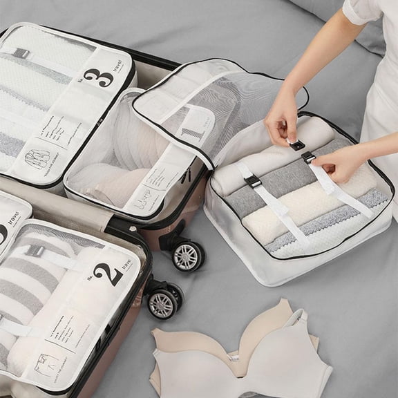 NOVELAR Luggage Organizer Bags, Multiple Sizes from 12.6x9.1x4.7 in, Tidy Packing for Vacation Travel