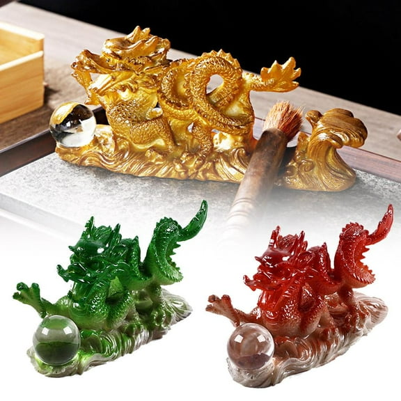 NOVELAR Magic Color-Transforming Dragon Ornament, Feng Shui Home Decor Sculpture, Festive Gift for New Year Celebrations and Good Luck