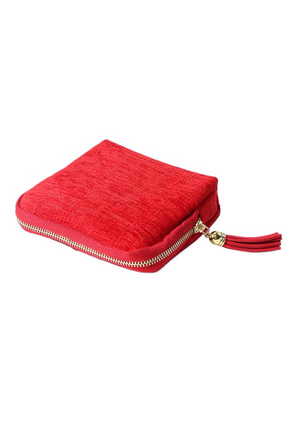 Makeup Travel Case, 5.12 x 4.53 x 1.18 in, Soft Felt Lining Protects Items, Perfect for Suitcases and Tote Bags