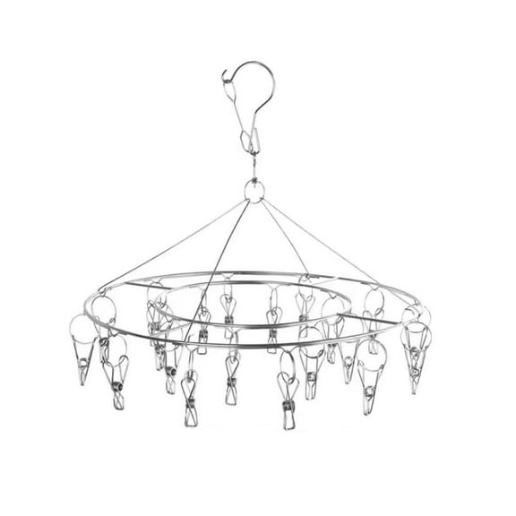 NOVELAR Metal Drying Rack, 14.17 in Diameter Round Design, Wind-Resistant for Outdoor Clothes and Towels