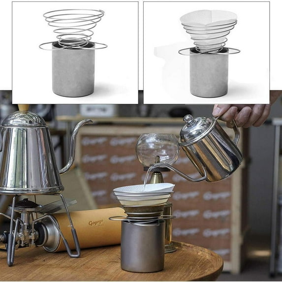 NOVELAR Mini Steel Coffee Filter Cup, 4 inch Collapsible and Portable, Ideal for Single-Serve Brewing Anywhere