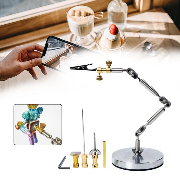 NOVELAR Model Posing Stand with Robot Armature, 12x12x8 in Base for Secure Mounting, Flexible Setup for Stop Motion Animation and Photography