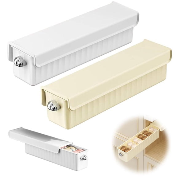 NOVELAR Multi-Compartment Wall Shelf, Sturdy plastic construction with strong load capacity, Easy installation with included hardware, Perfect for storing stationery or kitchen utensils