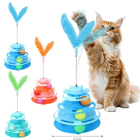 NOVELAR Multi-Layered Cat Brain Teaser Toy, 16.94 x 6.70 in, Safe and Scratch-Resistant Plastic, Enhances Exploration and Reduces Boredom, Portable for Indoor and Outdoor Use