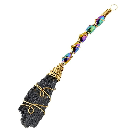 NOVELAR Natural Black Tourmaline Ore Wand, 0.5-0.6 in Specimen, Reduces EMF Radiation from Appliances, Feng Shui Decor for Office or Home