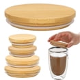 thumbnail image 1 of NOVELAR Natural Wood Canning Lids, Set of 5 Sizes up to 4 Inches, Secure Fit for Preserving and Gift Packaging, 1 of 7