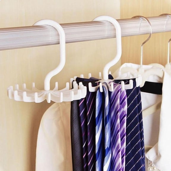 NOVELAR Neckwear Hanger for Ties and Scarves, Compact 4.7 Inches Tall, Saves Closet Space, Ideal for Home or Office Use