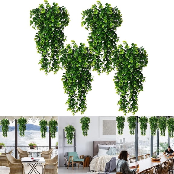 NOVELAR Outdoor Hanging Vine with Round Leaves, 30 Inch Length for Natural Garden Decor, Creates Inviting Atmosphere on Balconies and Patios