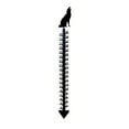 thumbnail image 1 of NOVELAR Outdoor Snow Measurement Stick, 35.4 Inches Tall, Features Dog Head Topper and Clear Large Font, Track Winter Snow Accumulation Outside Your Window, 1 of 7