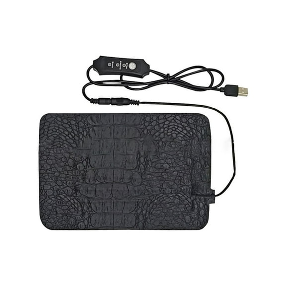 NOVELAR Pet Heating Pad, 8.6x5.9 in PU Leather Pad with Adjustable Temperature, Promotes Metabolism and Appetite for Reptiles, Use for Small Animal Cages or Plant Containers