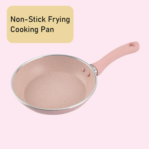 NOVELAR Pink Marble Frying Pan, 5.5 Inch, Eco-Friendly and Versatile for Frying or Simmering, Great for Personal Meals