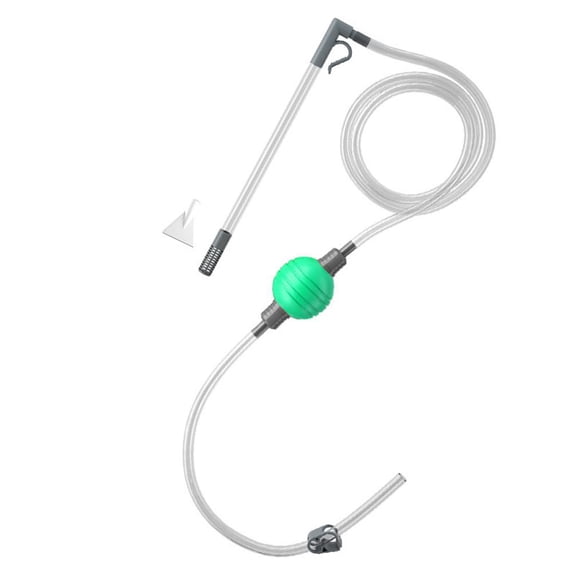 NOVELAR Plastic Fish Tank Siphon Cleaner, Dual 75-Inch and 86-Inch Tubes, Leak-Proof Water Replacement, for Cleaning Aquarium Substrate