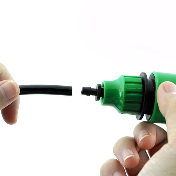 NOVELAR Plastic Hose Quick Connect Fitting, Dual 4/0.28 in and 8/0.43 in Ports, Easy Push-to-Connect for Watering Hoses