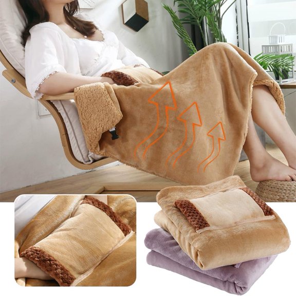 NOVELAR Portable Heated Throw, 24x32 Inches, Folding Design with Smart Temperature Control, Use as a Shawl, Lap Blanket, or Cushion Cover