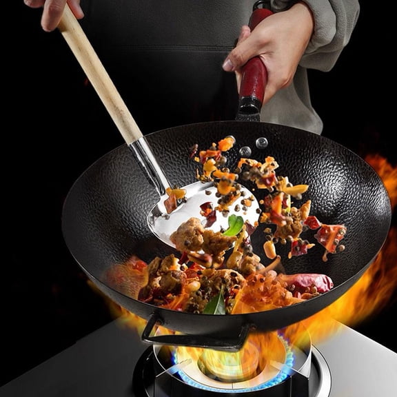 NOVELAR Professional Kitchen Spatula, Stainless Steel with Extended Handle, Corrosion-Resistant & Bending-Proof, Essential Tool for Flipping and Sauting