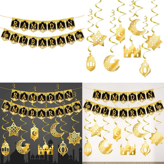 NOVELAR Ramadan Holiday Decoration Flags, Variety of Styles and Colors, Quick Setup for Home, Party, and Festival Decorating