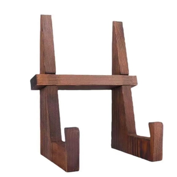 NOVELAR Recipe Book Stand, 5.8 in Wide Wooden Holder, Non-Slip Slots for Secure Reading, Perfect for Kitchen or Cookbook Display