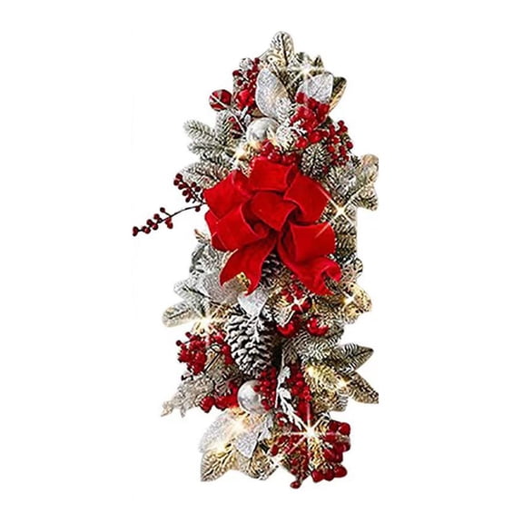 NOVELAR Red Plastic Holiday Door Decoration, 15.74 by 9 Inches, Fade-Resistant Seasonal Display, Perfect for Christmas and New Year Celebrations