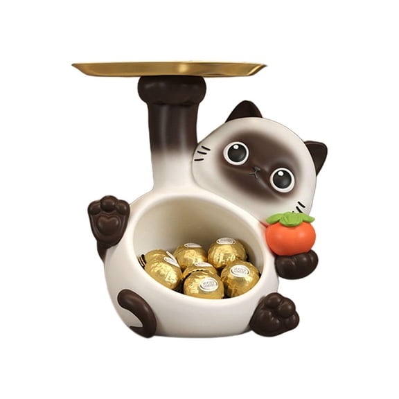 NOVELAR Resin Cat Figurine, 7.5 Inches Wide, Enhances the Style of Your Space with a Unique Design, Ideal for Desks, Bookshelves, and Collectors