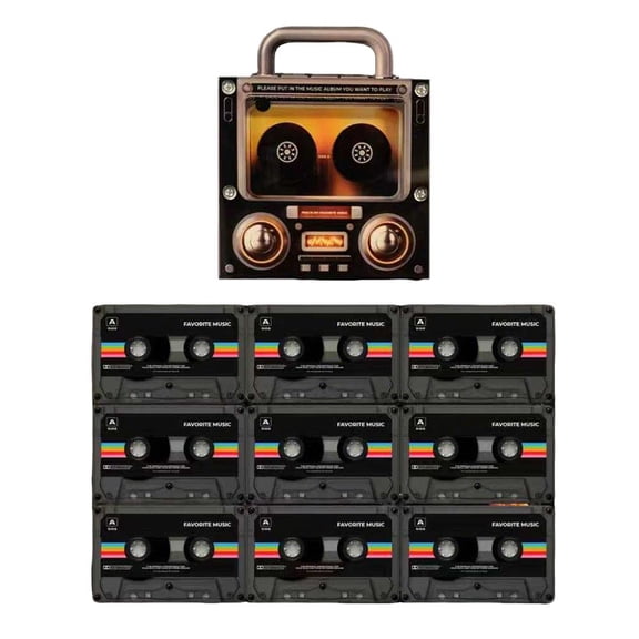 NOVELAR Retro Tape Player Fridge Magnet with NFC, Touch to Play Music from Your Phone, Decorate Kitchen or Office with Interactive Art