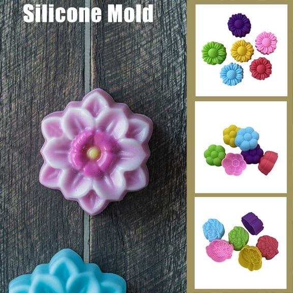 NOVELAR Reusable Silicone Pudding Mold, 1.96 Inch Assorted Flower Designs, Dishwasher Safe for Quick Cleanup, Great for Making Individual Desserts and Kids' Snacks