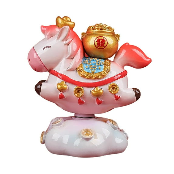 NOVELAR Rotating Horse Figurine Ornament, 2.56 x 2.36 x 1.97 in, Brings Good Fortune and Vibrant Color, Perfect for Office or Home Shelf Display