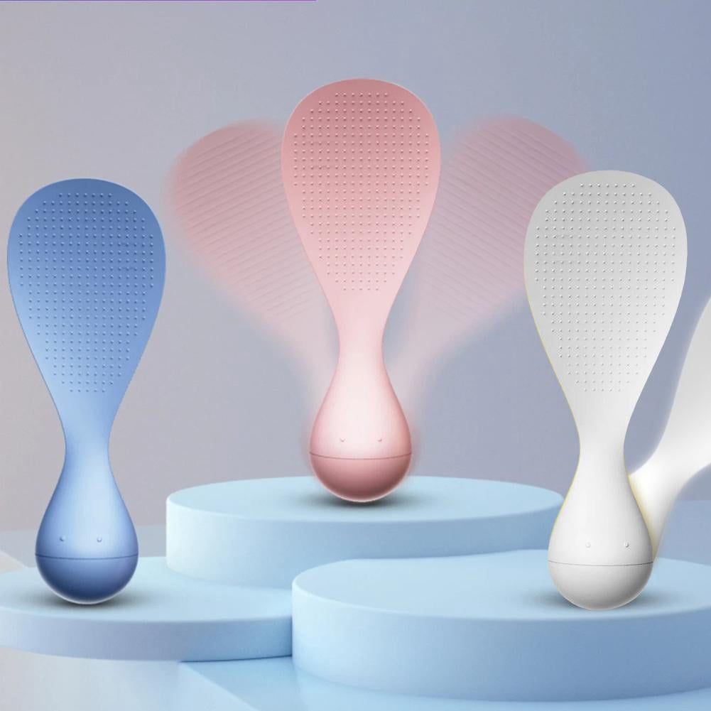 NOVELAR Self-Standing Wobble Base Rice Spoon, 6.9 Inch Silicone, Multi ...