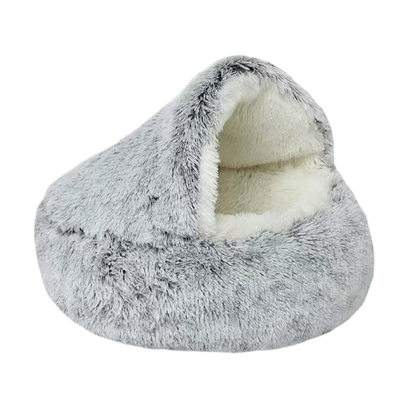 NOVELAR Semi-Enclosed Cat Bed, 15.6 Inch Waterproof & Foldable, Cozy Sleeping Pod for Winter Comfort