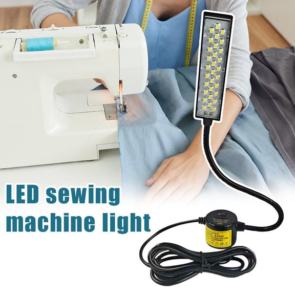 NOVELAR Sewing Machine LED Lamp with Magnetic Base, 30 Bright LEDs on 12.8 Inch Flexible Neck, Reduces Eye Strain for Extended Sewing and Embroidery Sessions