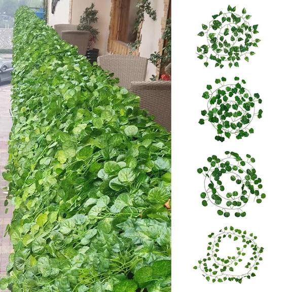 NOVELAR Silk Plastic Artificial Vine, 7 Feet Long with 72 Realistic Leaves, No Maintenance Foliage for Indoor and Outdoor Use, Great for Wall Coverings and Shed Decor