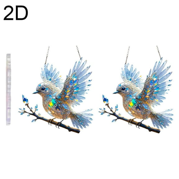 NOVELAR Sky Blue Bird Acrylic Ornament, 7.80 Inch Square Art Piece, Adds Artistic Touch to Home Decor, Ideal for Gifting or Interior Styling