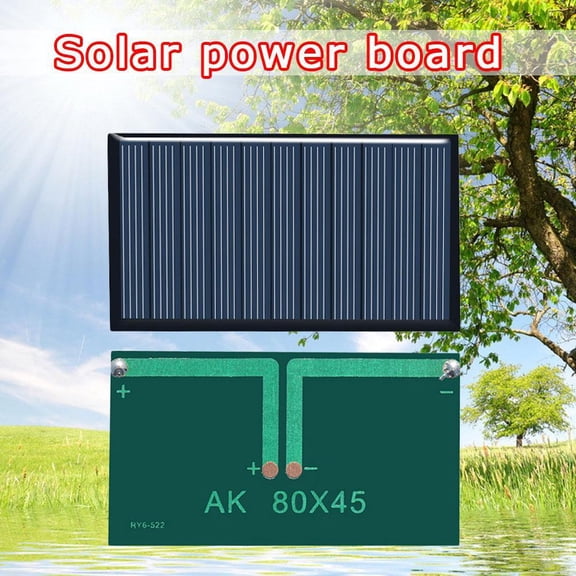 NOVELAR Small 5V Solar Charging Panel, 3.1 x 1.8 in, High Conversion Rate for Portable Power, Use in DIY Models and Displays