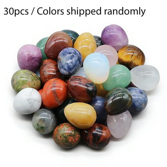 NOVELAR Small Decorative Stone Eggs, 0.8 x 0.6 inch, Bright Colors for Interactive Play, Ideal for Easter Basket Stuffers and DIY Crafts